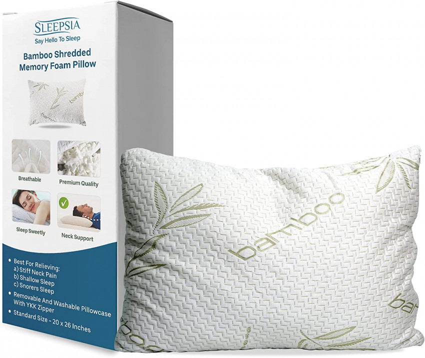 Bamboo Memory Foam Pillow With Cooling Gel