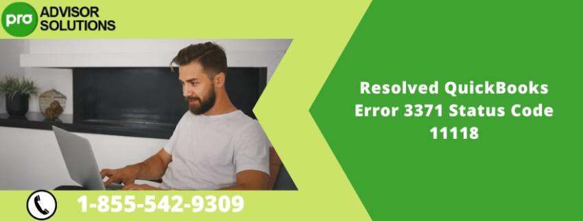 Resolved QuickBooks Error 3371 Status Code 11118