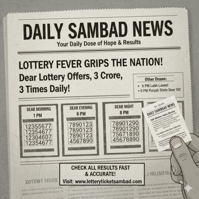 Lottery Sambad Results for Dear Lottery 1PM 6PM 8PM How to Check