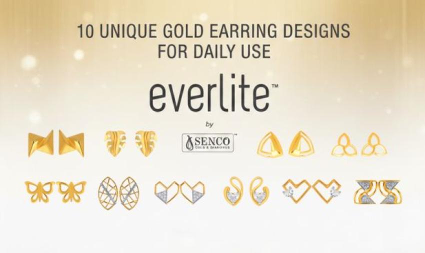 10 Unique Gold Earring Designs by Everlite for Daily Use