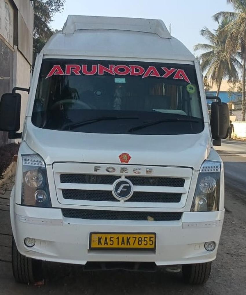 12 Seater Tempo Traveller Rental in Bangalore for Hampi