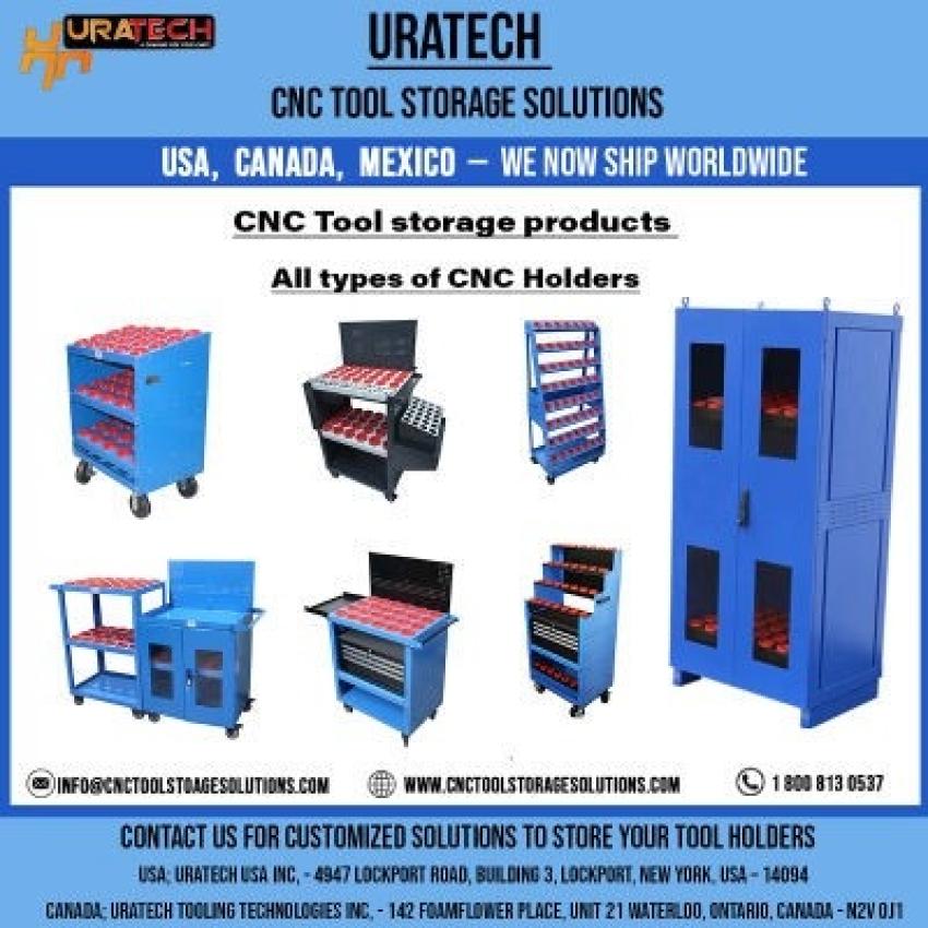 Uratech VDI60 CNC Tool Cart Steps Model | Heavy-Duty CNC Tool Storage Cart