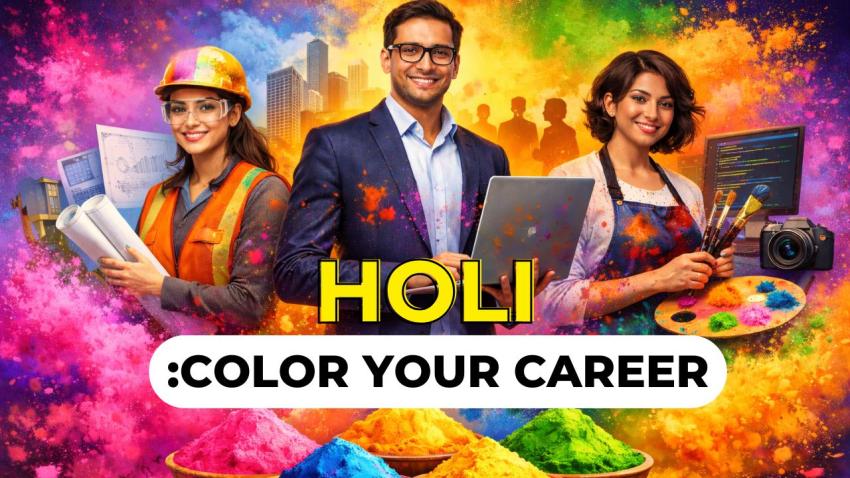 Holi: Color Your Career:color your world with colors