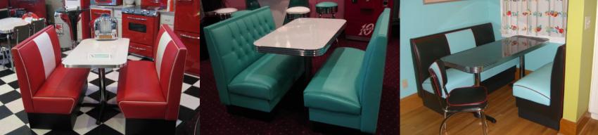 Turn Your Ordinary Kitchen into a Retro Hangout with Bars and Booths Diner Tables and Chairs Set