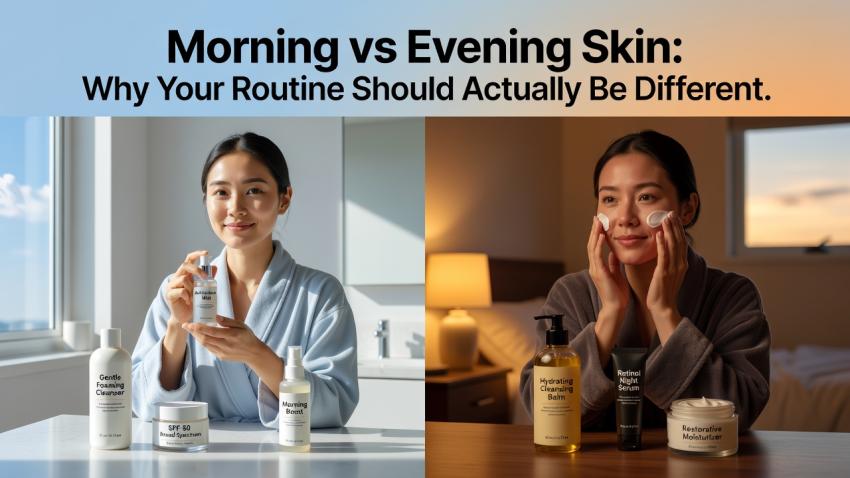 Morning vs Evening Skin: Why Your Routine Should Actually Be Different?