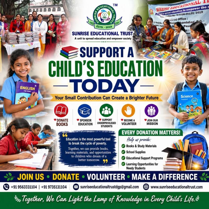 Be the Sunrise: Join the Movement for Change with Durgapur’s Sunrise Educational Trust
