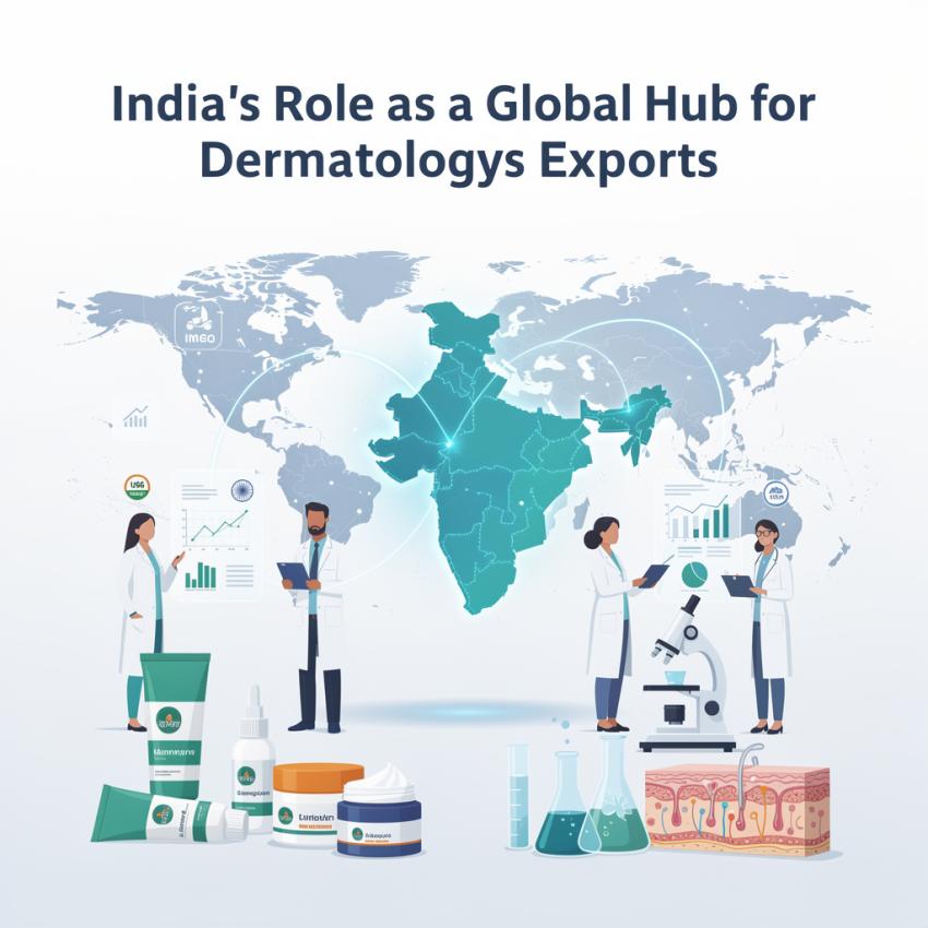 India's Role as a Global Hub for Dermatology Exports.