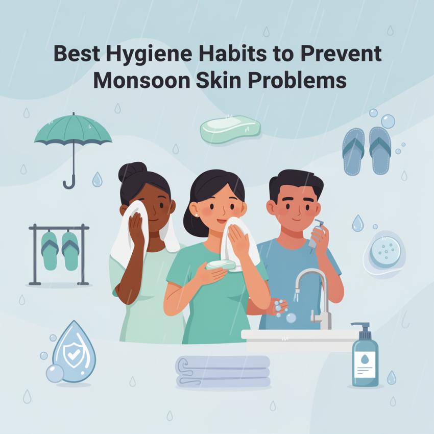 Best Hygiene Habits to Prevent Monsoon Skin Problems.