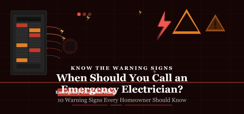 When Should You Call an Emergency Electrician? 10 Warning Signs