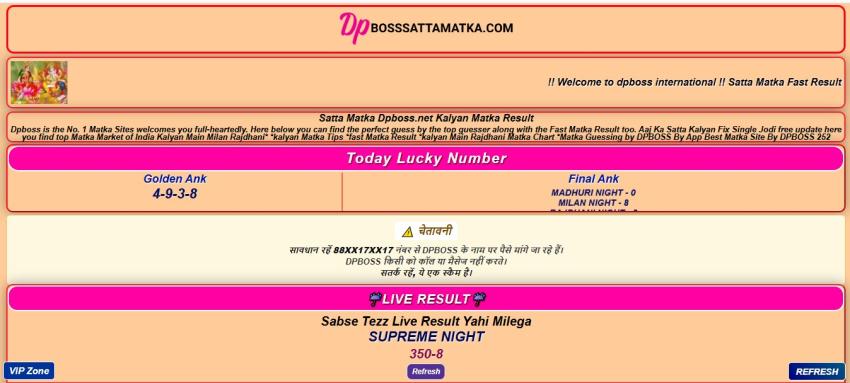Kalyan Night Daily Results and Chart Details