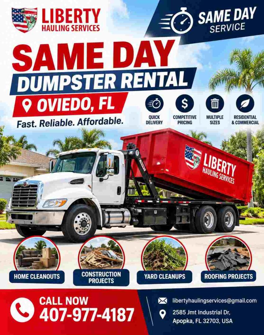 Affordable Dumpster Rental in Oviedo: Tips for Finding the Right Option